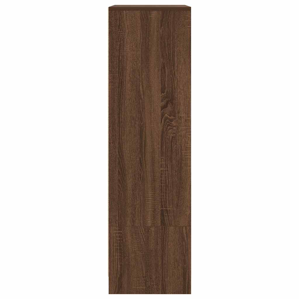 Armoire tiroir chêne marron 55,5x34x119,5 cm bois d'ingénierie - XIOS