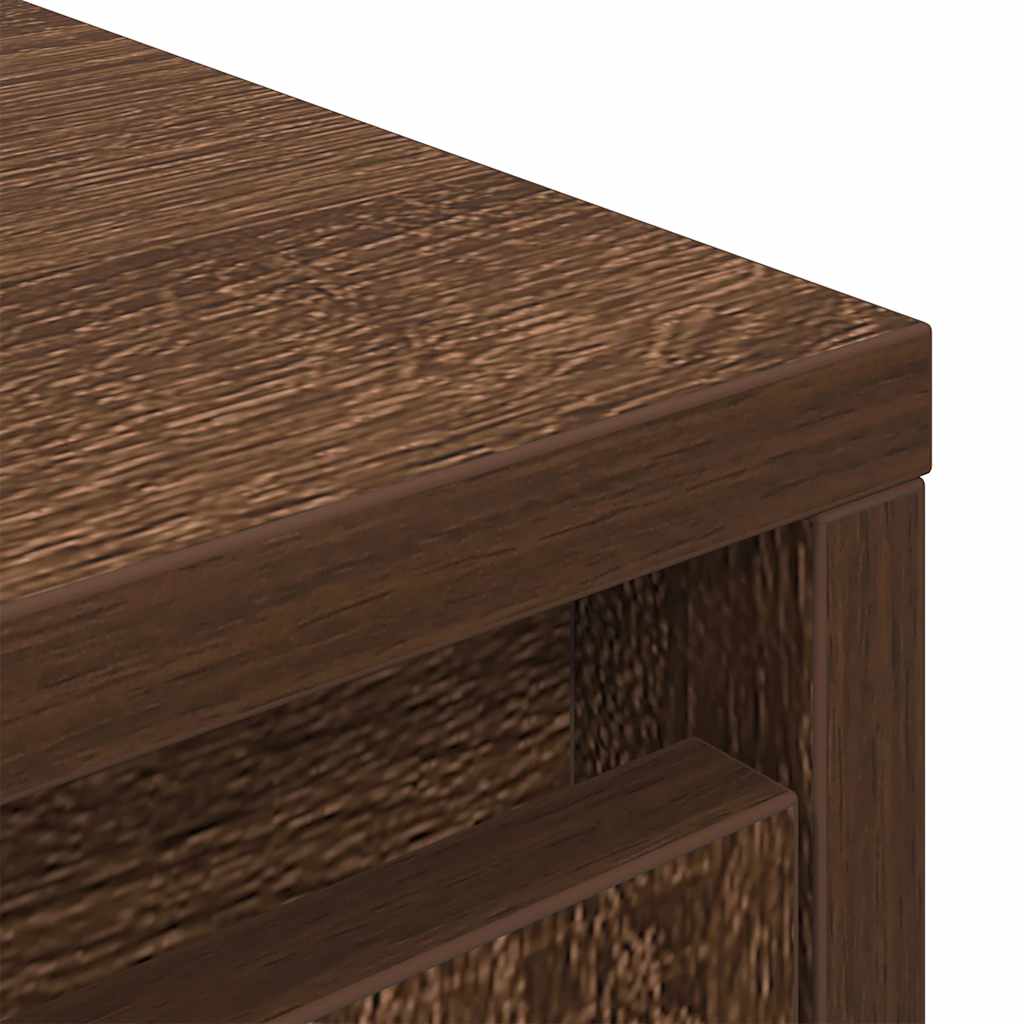 Armoire tiroir chêne marron 55,5x34x119,5 cm bois d'ingénierie - XIOS