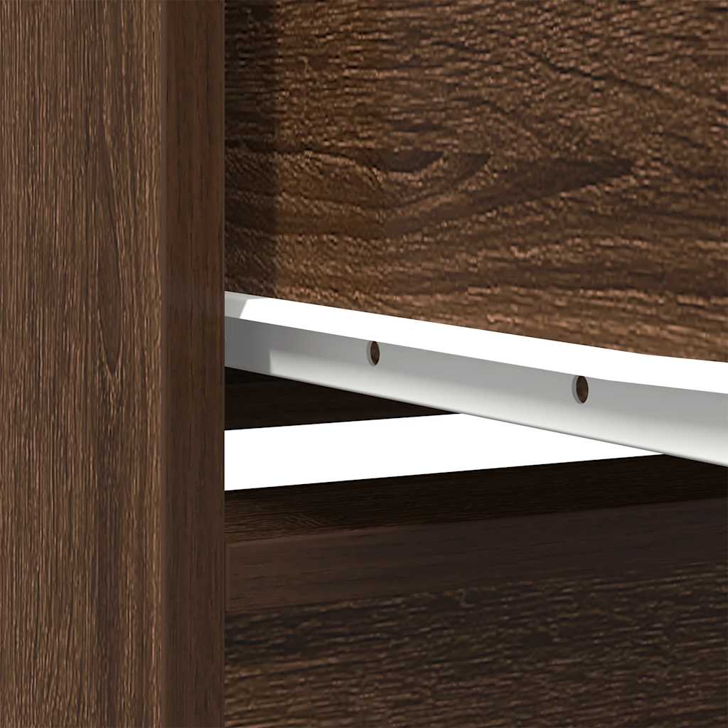 Armoire tiroir chêne marron 55,5x34x119,5 cm bois d'ingénierie - XIOS