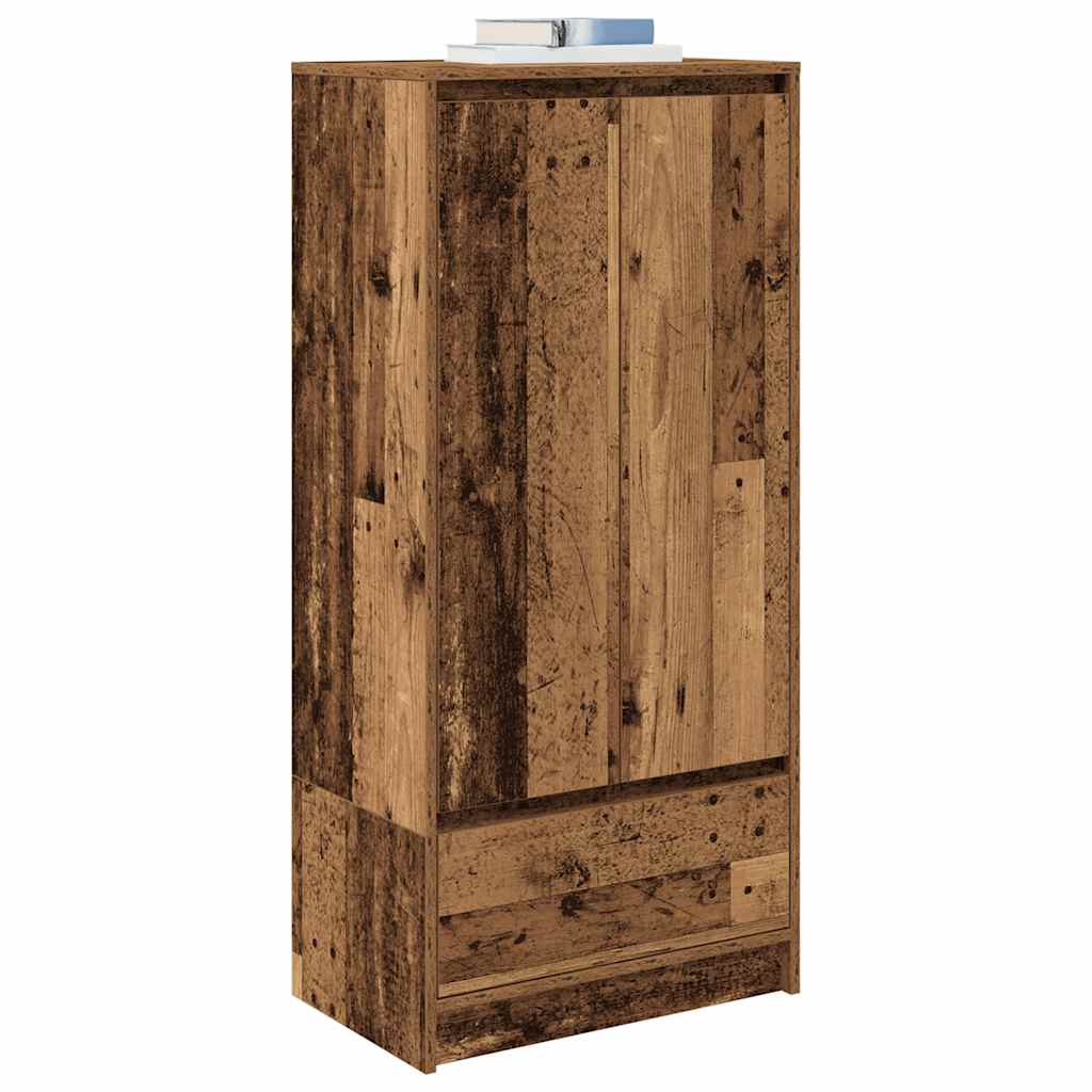 Armoire avec tiroir vieux bois 55,5x34x119,5 cm bois ingénierie - XIOS