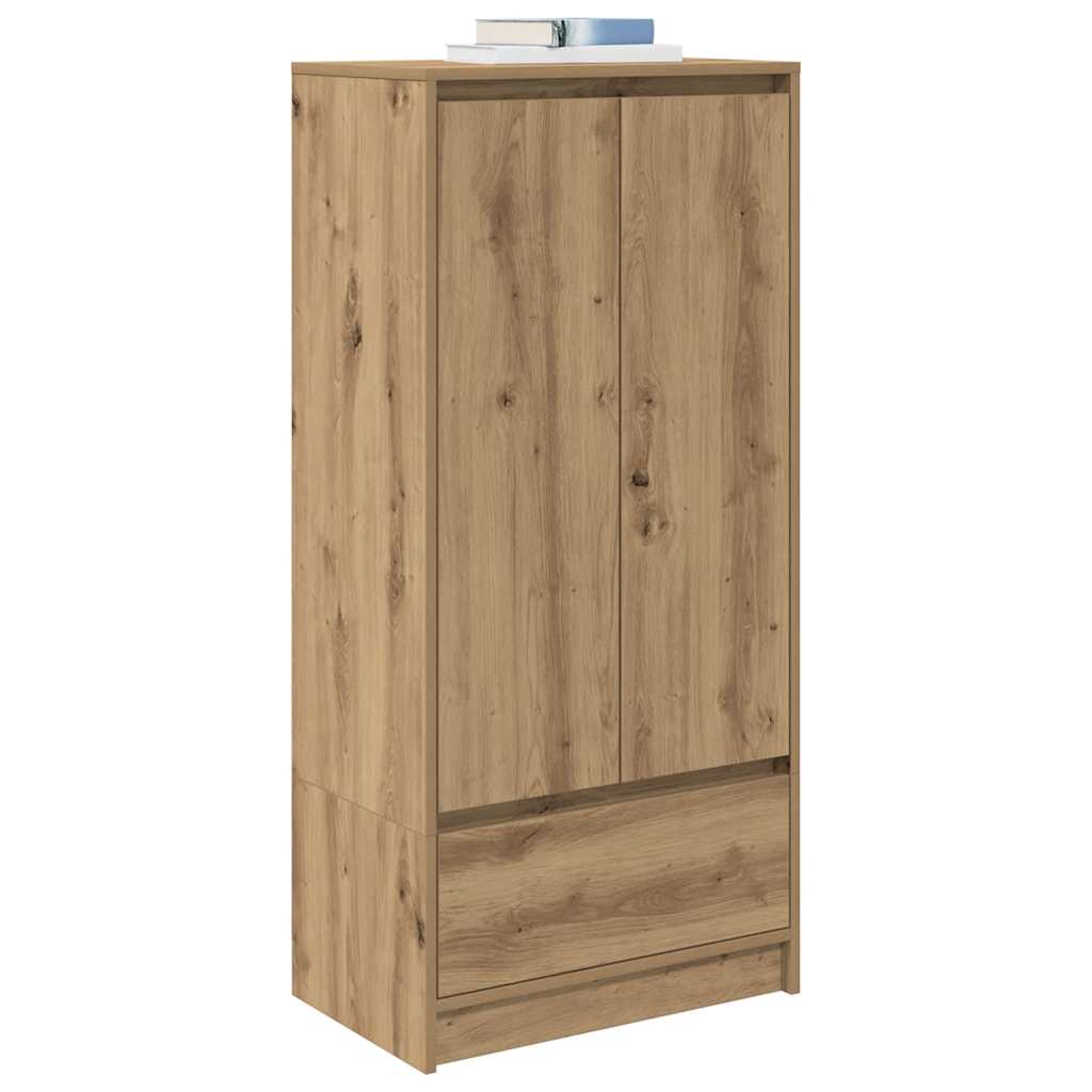 Armoire avec tiroir chêne artisanal 55,5x34x119,5 cm - XIOS