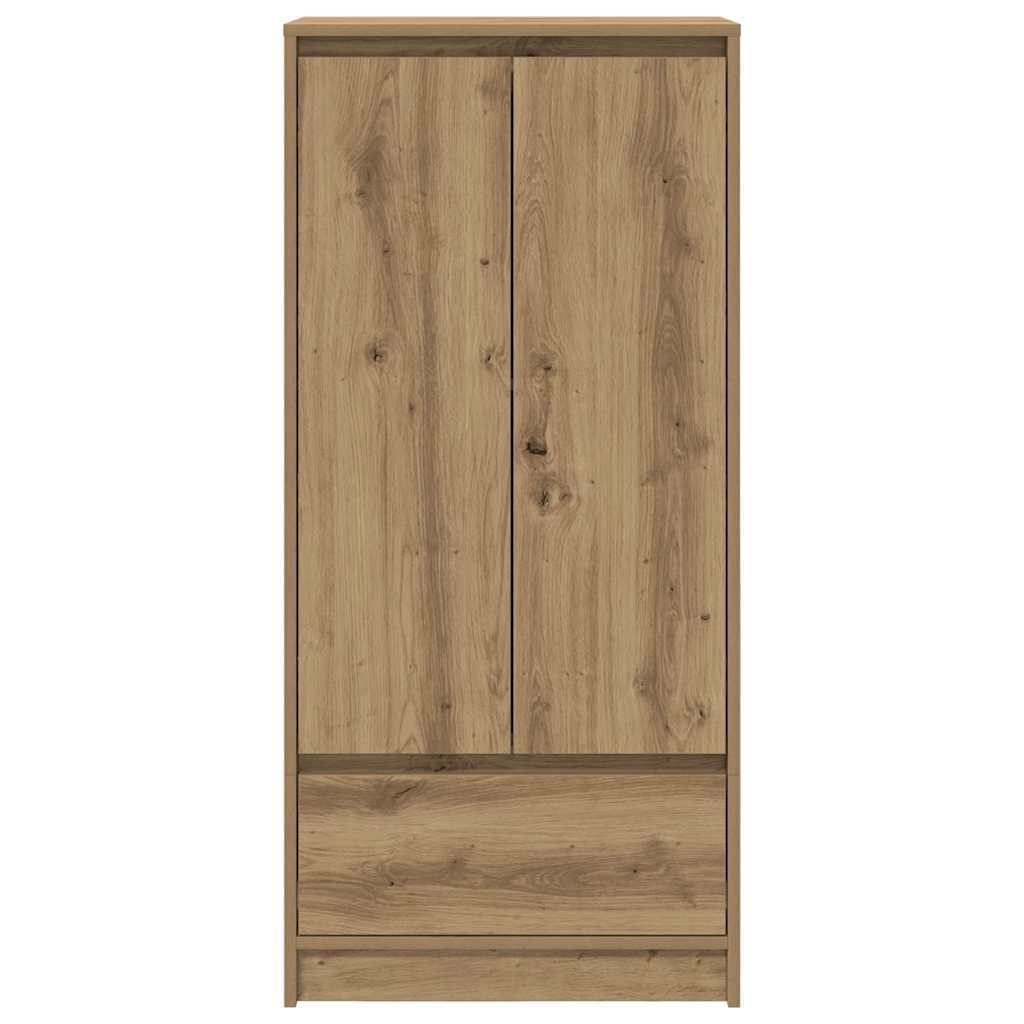 Armoire avec tiroir chêne artisanal 55,5x34x119,5 cm - XIOS