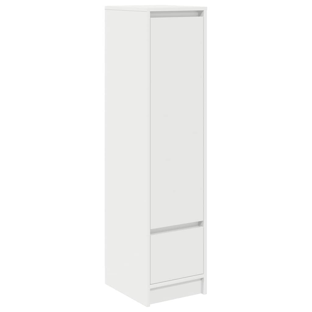 Buffet haut blanc 29,5x34x119,5 cm bois d'ingénierie - XIOS
