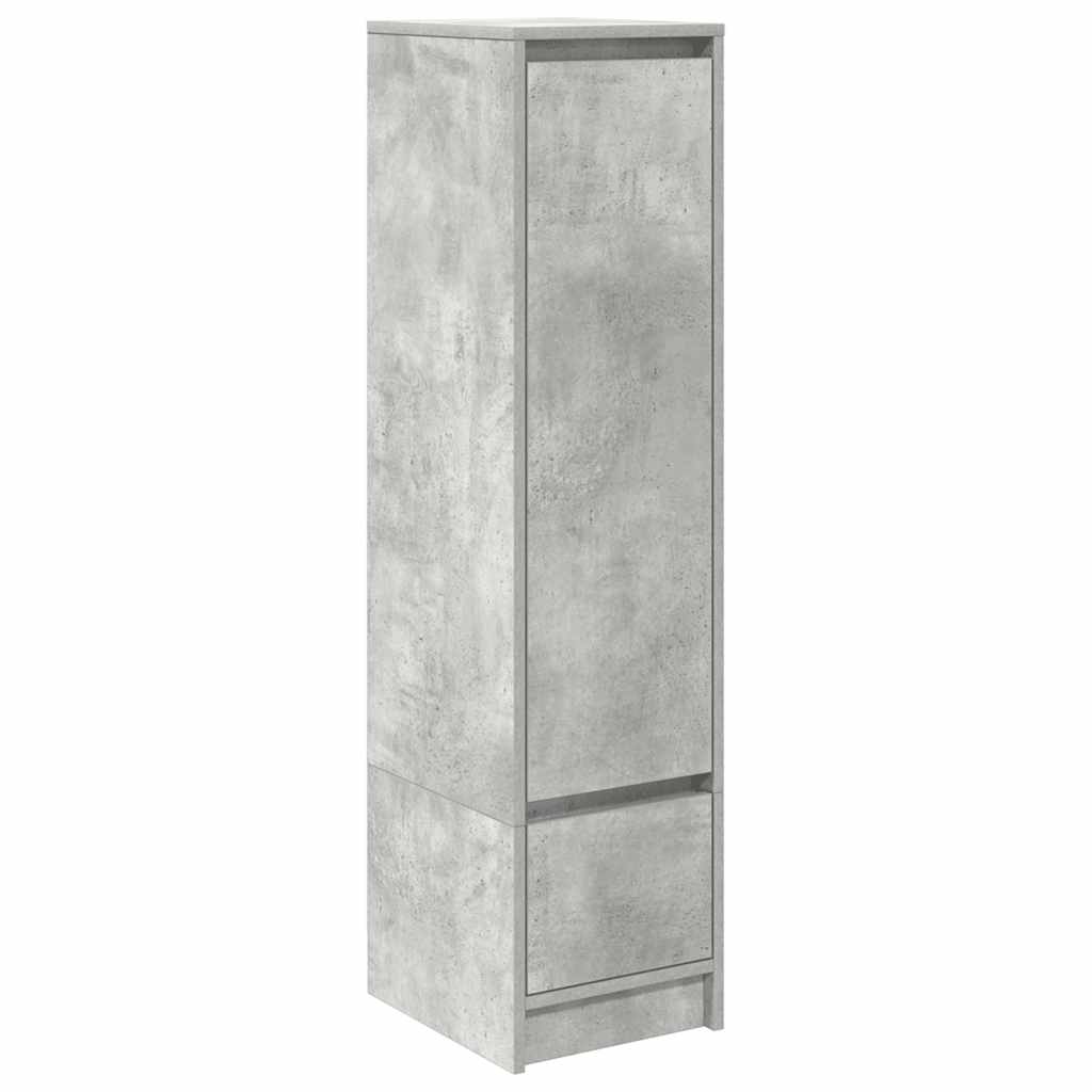 Buffet haut gris béton 29,5x34x119,5 cm bois d'ingénierie - XIOS
