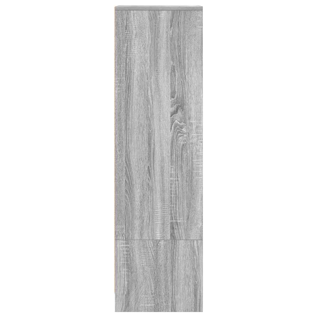 Buffet haut sonoma gris 29,5x34x119,5 cm bois d'ingénierie - XIOS