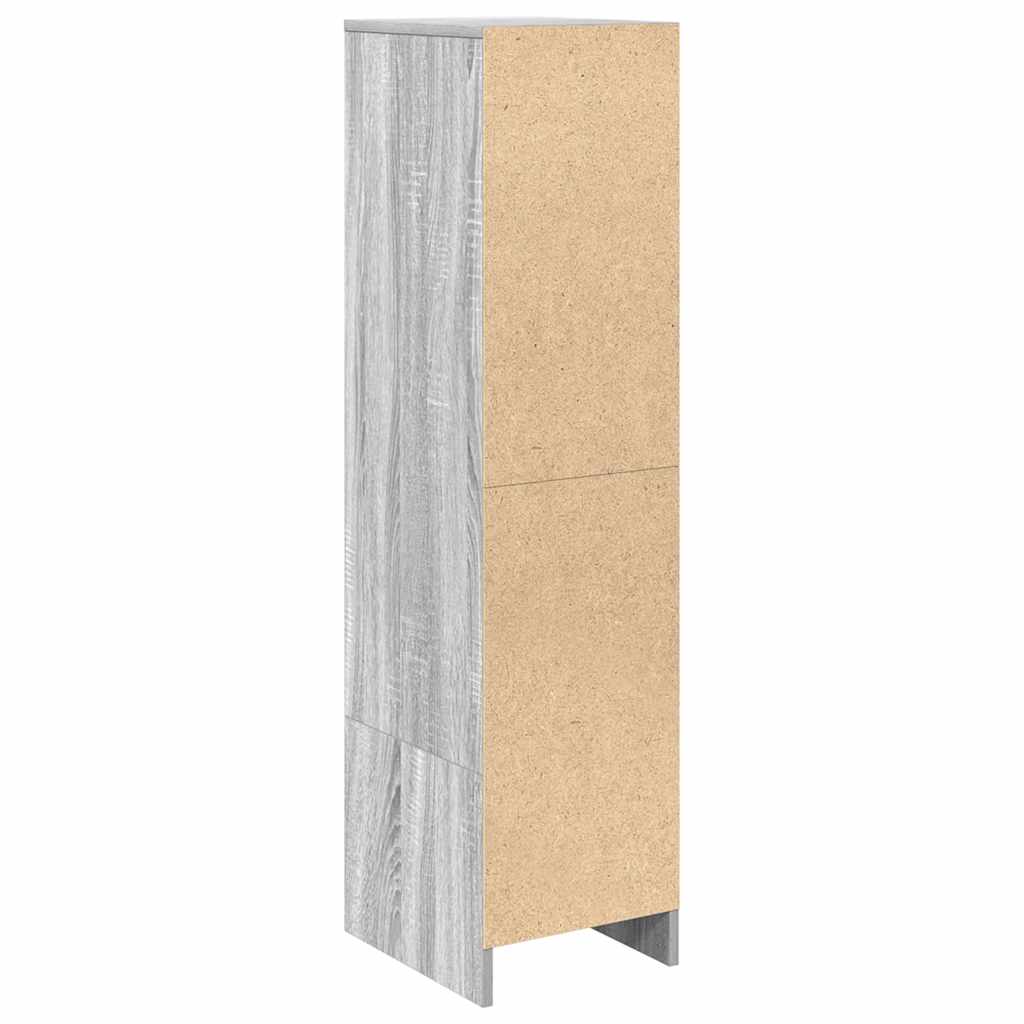 Buffet haut sonoma gris 29,5x34x119,5 cm bois d'ingénierie - XIOS
