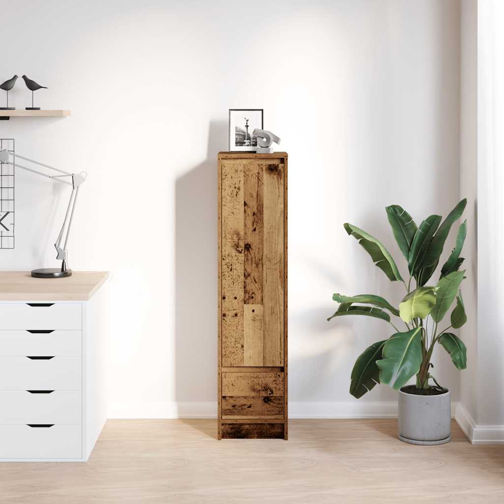 Buffet haut 29,5x34x119,5 cm vieux bois bois d'ingénierie - XIOS
