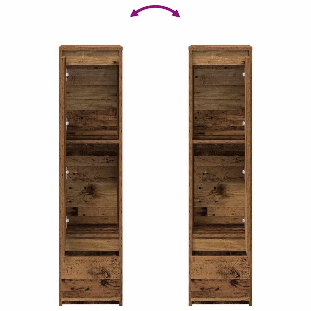 Buffet haut 29,5x34x119,5 cm vieux bois bois d'ingénierie - XIOS