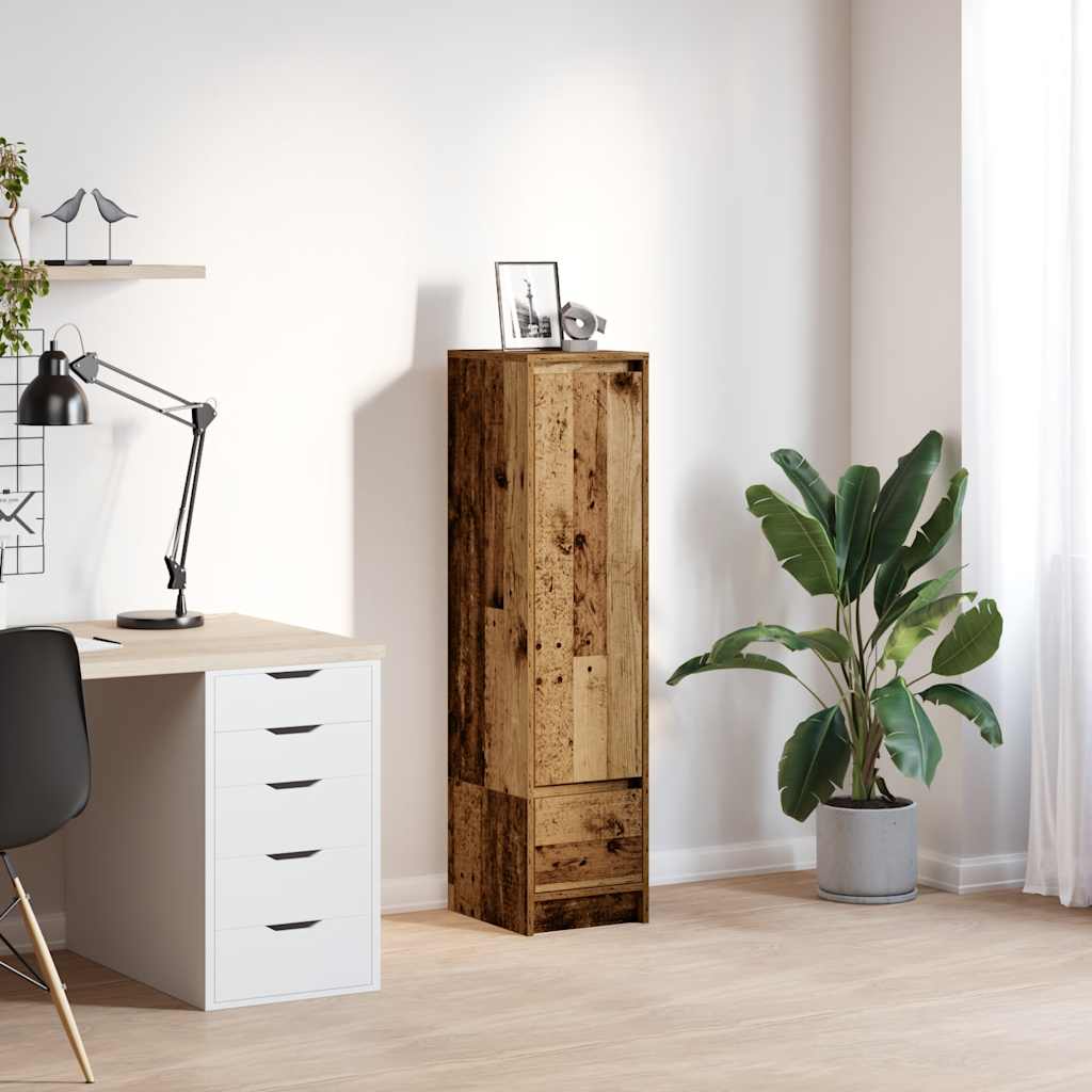 Buffet haut 29,5x34x119,5 cm vieux bois bois d'ingénierie - XIOS