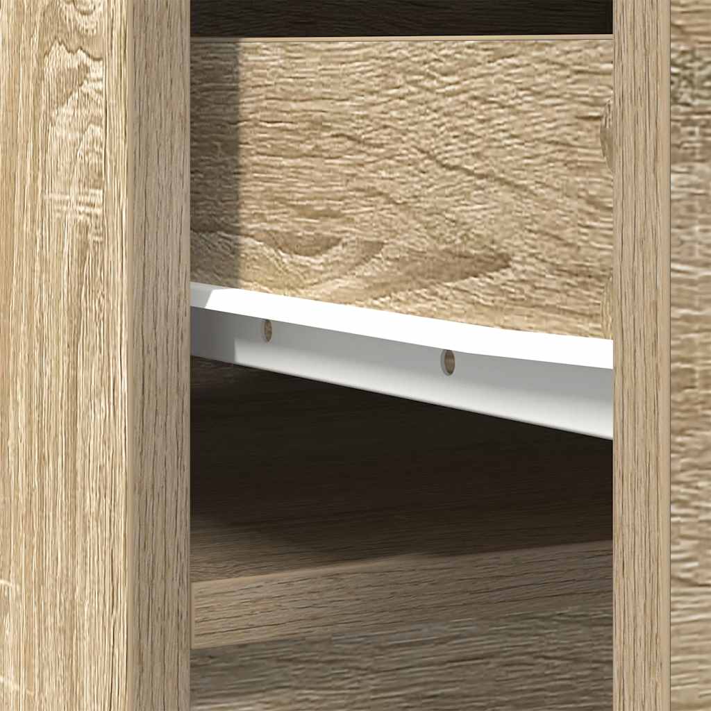 Buffet haut chêne sonoma 37,5x35x180 cm bois d'ingénierie - XIOS