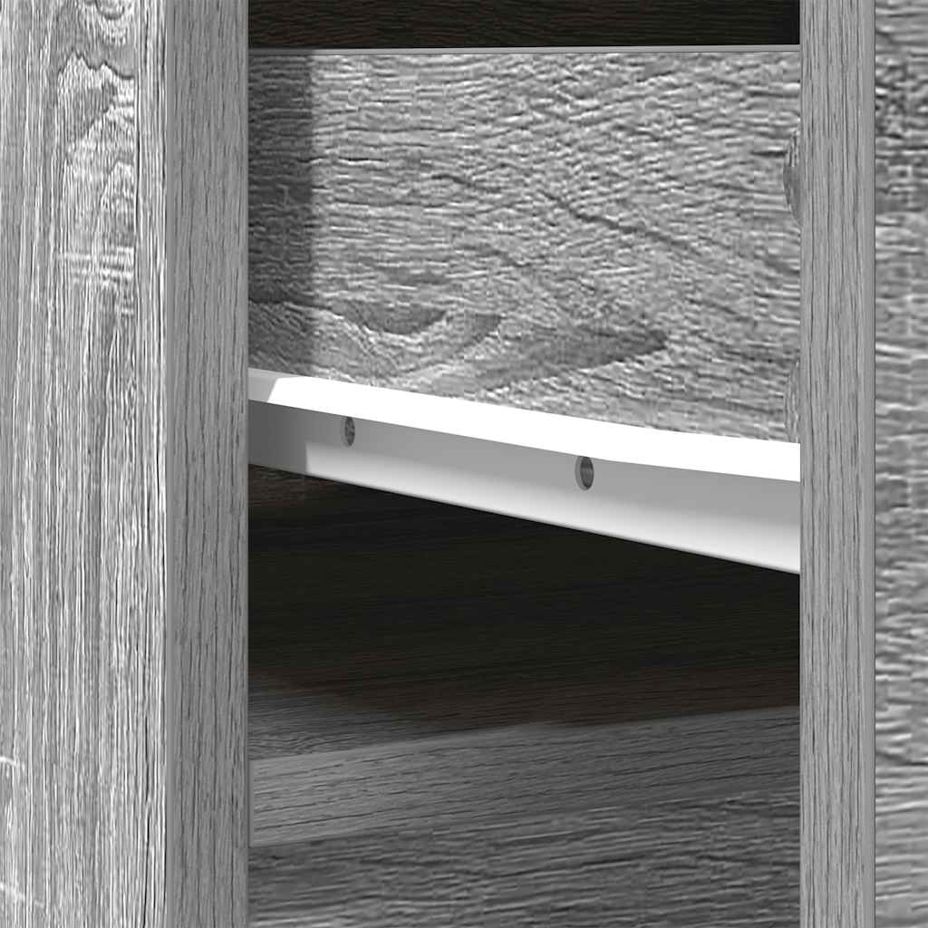 Buffet sonoma gris 37,5x35x180 cm bois d'ingénierie - XIOS