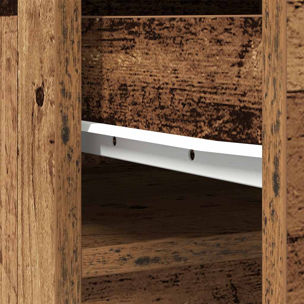 Buffet haut 37,5x35x180 cm vieux bois bois d'ingénierie - XIOS