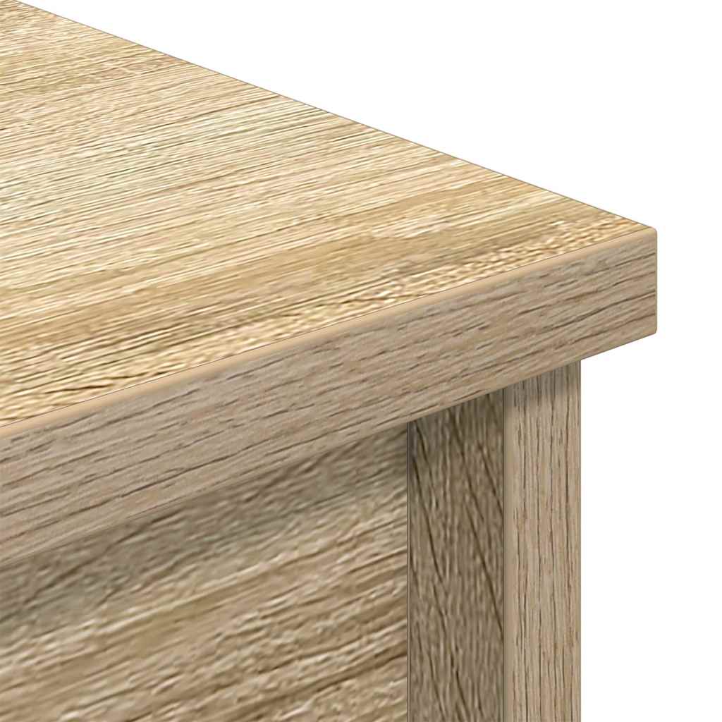 Buffet haut chêne sonoma 37,5x35x180 cm bois d'ingénierie - XIOS