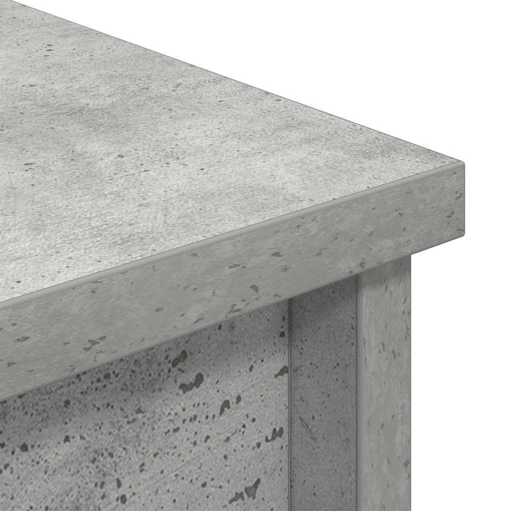 Buffet haut gris béton 37,5x35x180 cm bois d'ingénierie - XIOS