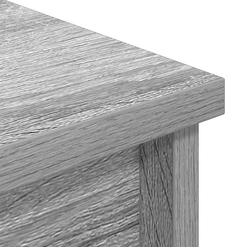 Buffet sonoma gris 37,5x35x180 cm bois d'ingénierie - XIOS