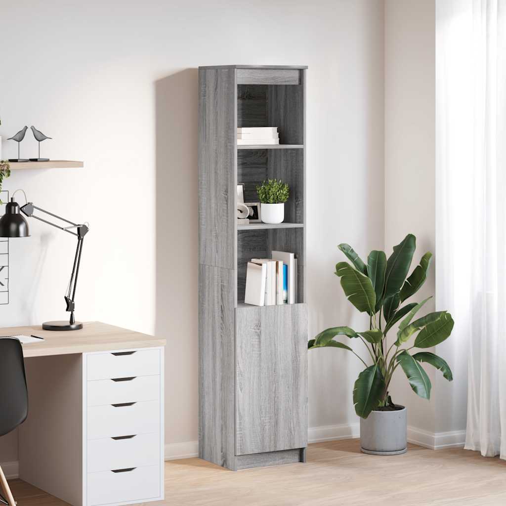 Buffet sonoma gris 37,5x35x180 cm bois d'ingénierie - XIOS