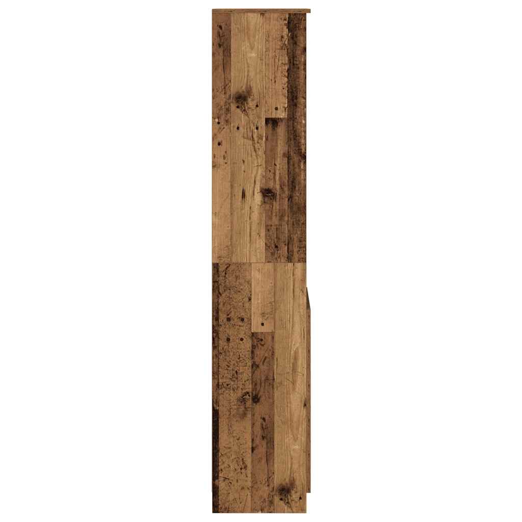 Buffet haut 37,5x35x180 cm vieux bois bois d'ingénierie - XIOS