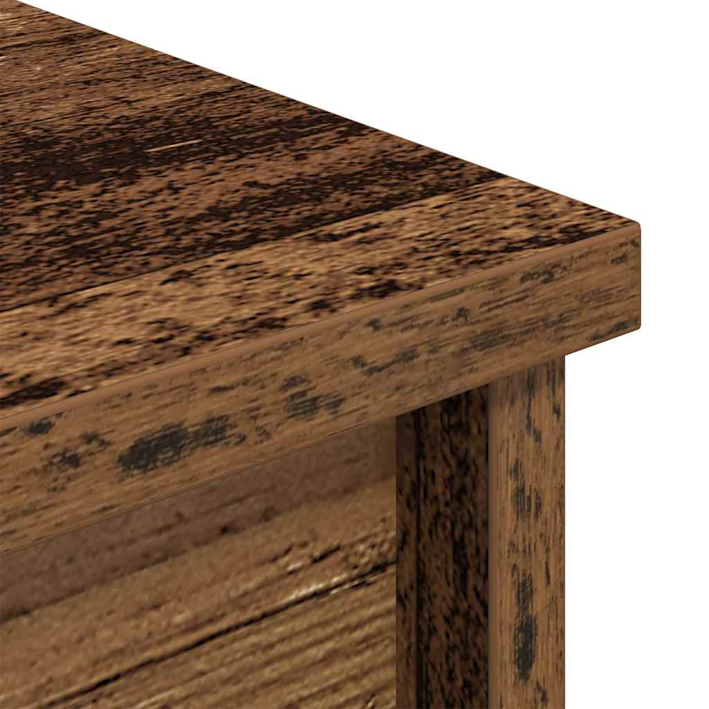 Buffet haut 37,5x35x180 cm vieux bois bois d'ingénierie - XIOS
