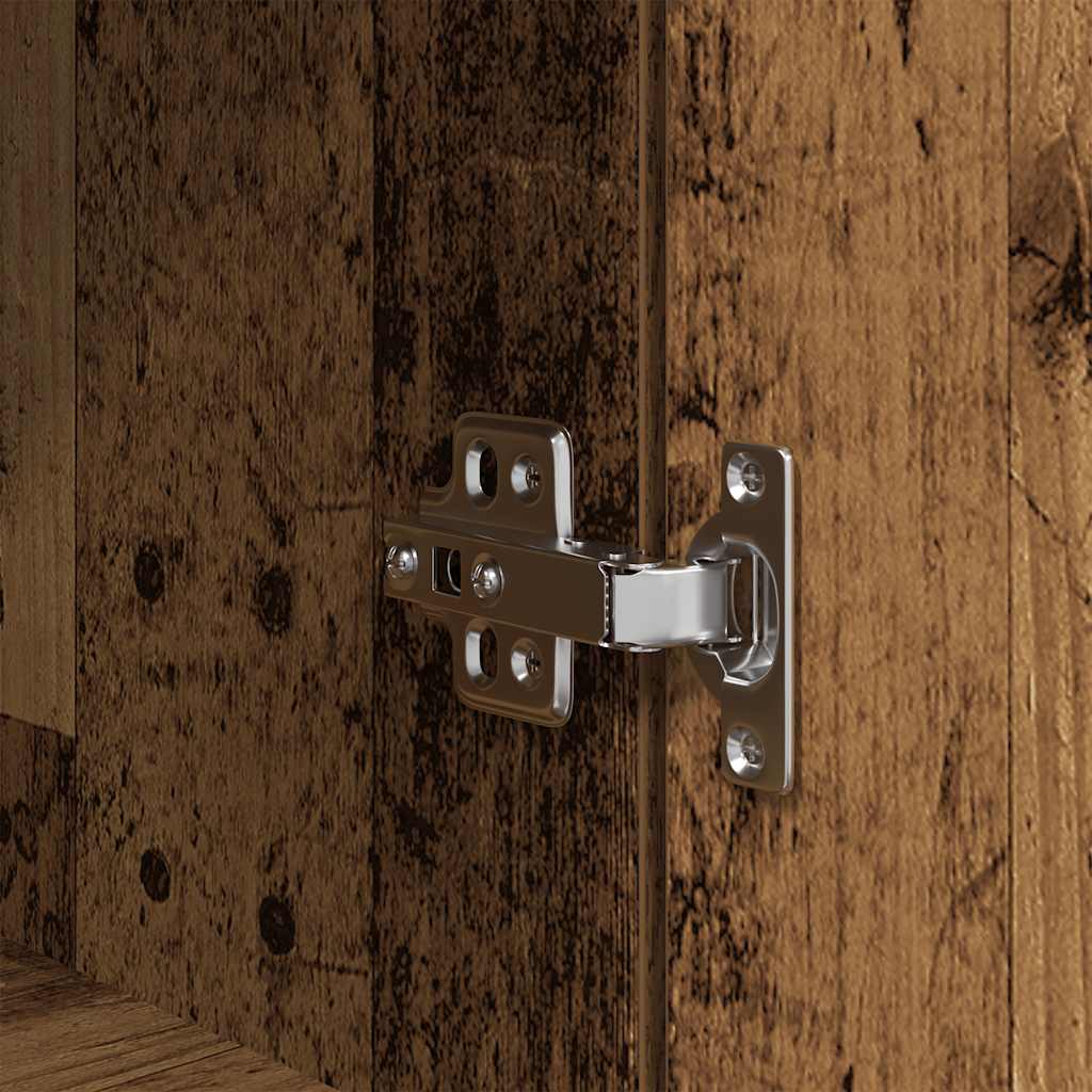 Buffet haut 37,5x35x180 cm vieux bois bois d'ingénierie - XIOS