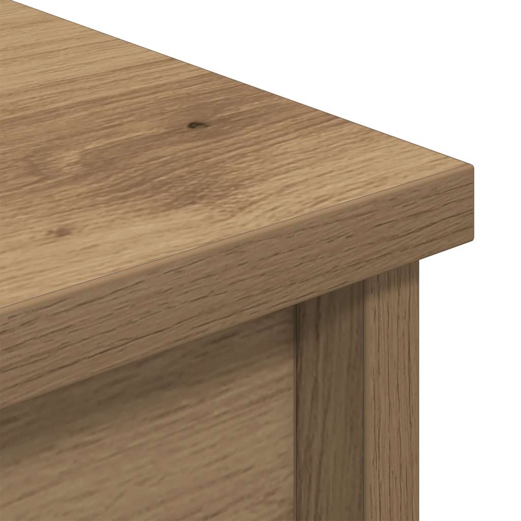 Buffet haut chêne artisanal 37,5x35x180 cm bois d'ingénierie - XIOS