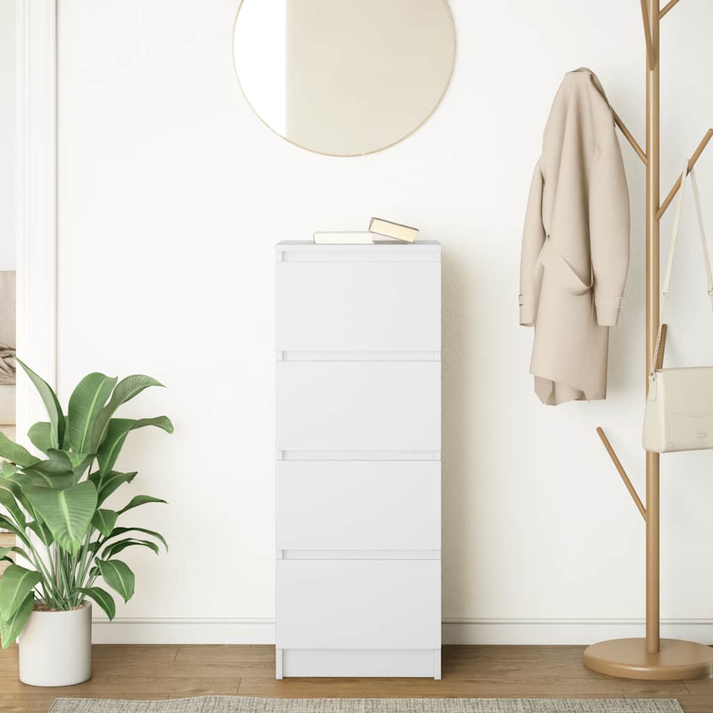 Buffet blanc 37,5x35x99 cm bois d'ingénierie - XIOS