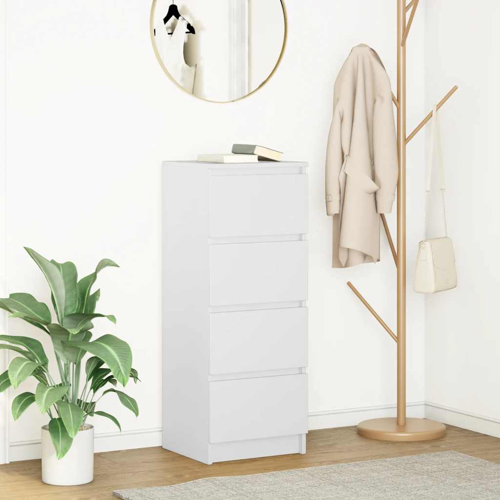 Buffet blanc 37,5x35x99 cm bois d'ingénierie - XIOS