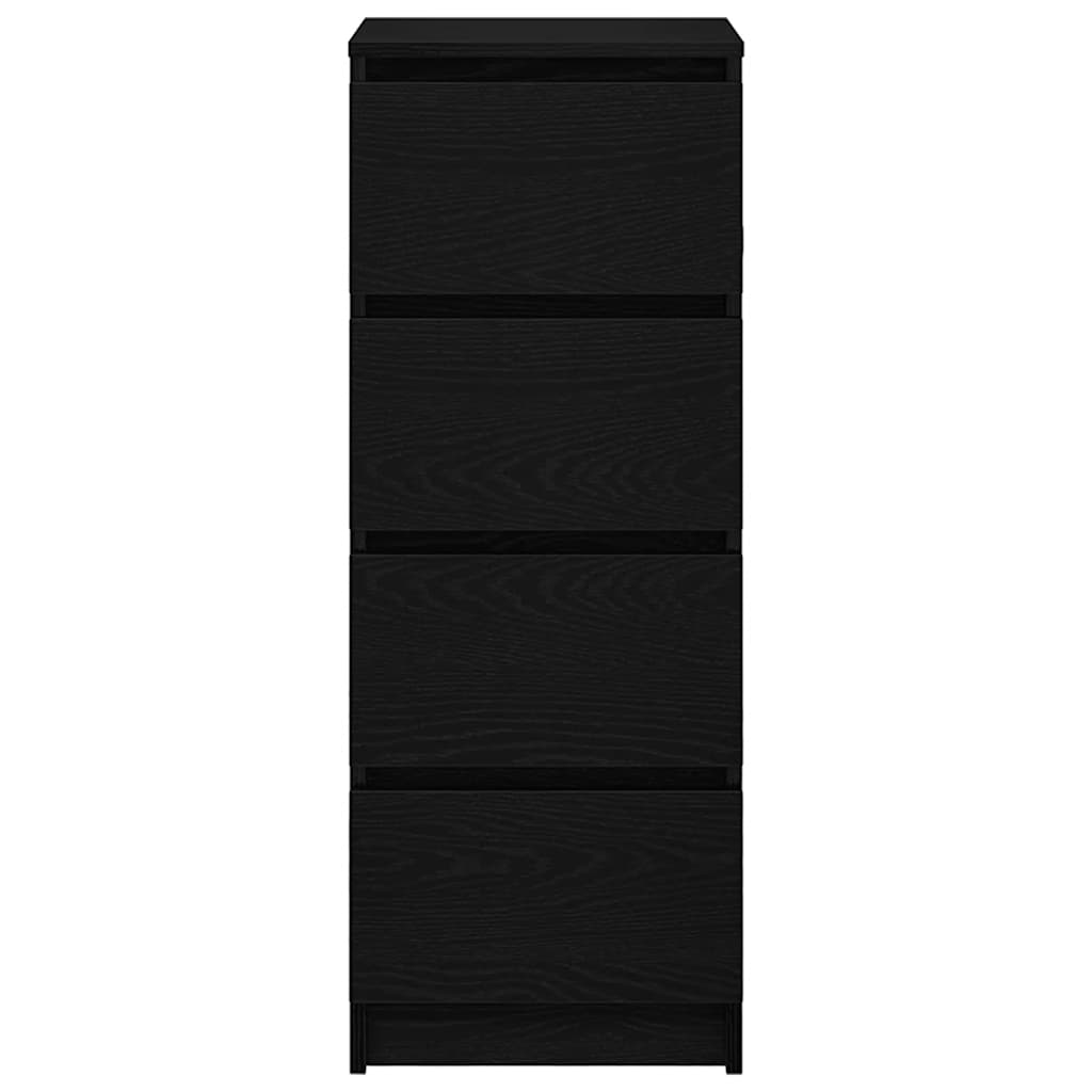 Buffet chêne noir 37,5x35x99 cm bois d'ingénierie - XIOS