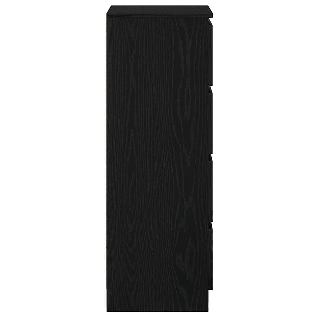 Buffet chêne noir 37,5x35x99 cm bois d'ingénierie - XIOS