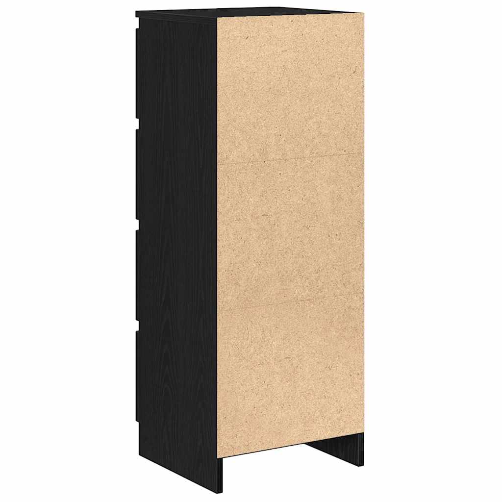 Buffet chêne noir 37,5x35x99 cm bois d'ingénierie - XIOS