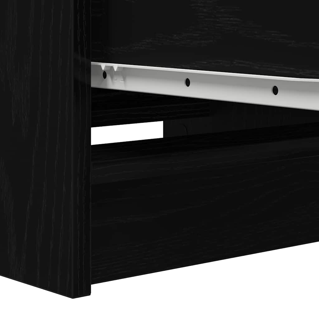 Buffet chêne noir 37,5x35x99 cm bois d'ingénierie - XIOS