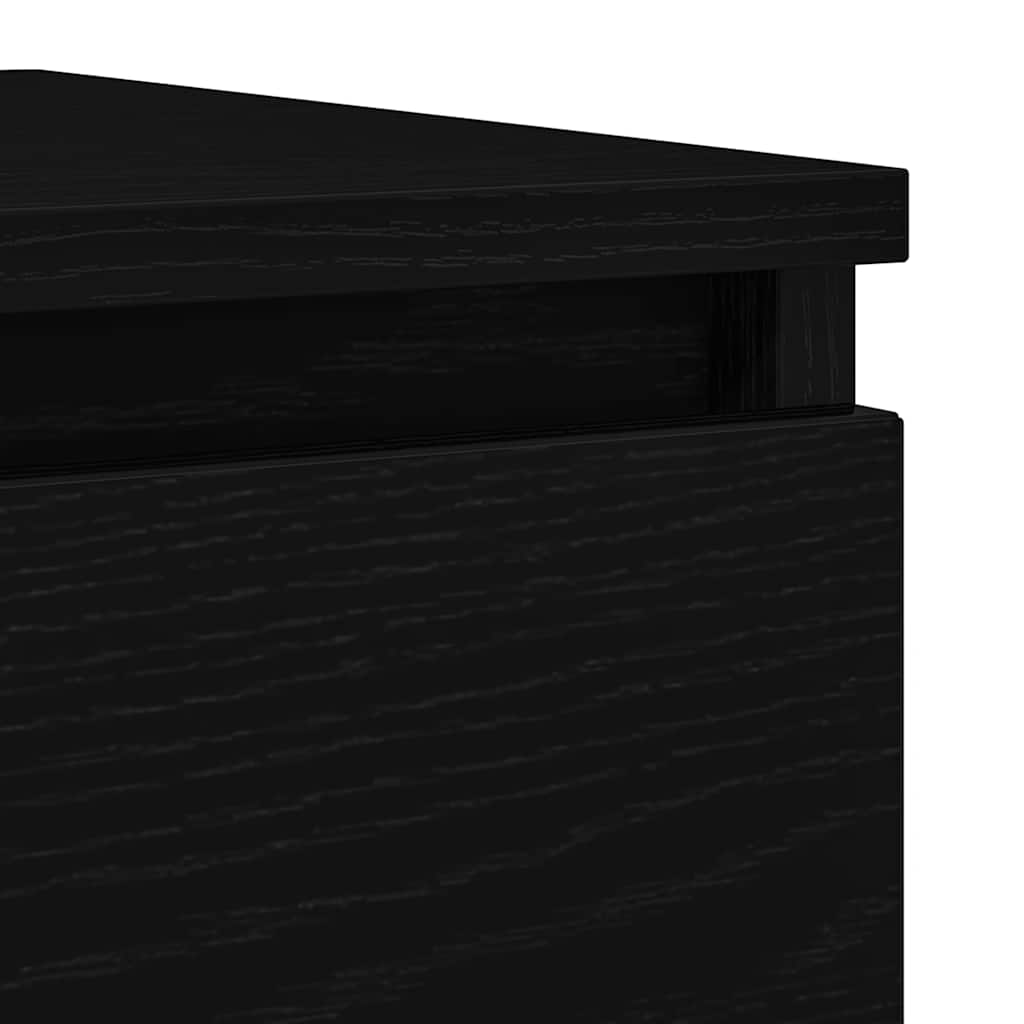 Buffet chêne noir 37,5x35x99 cm bois d'ingénierie - XIOS