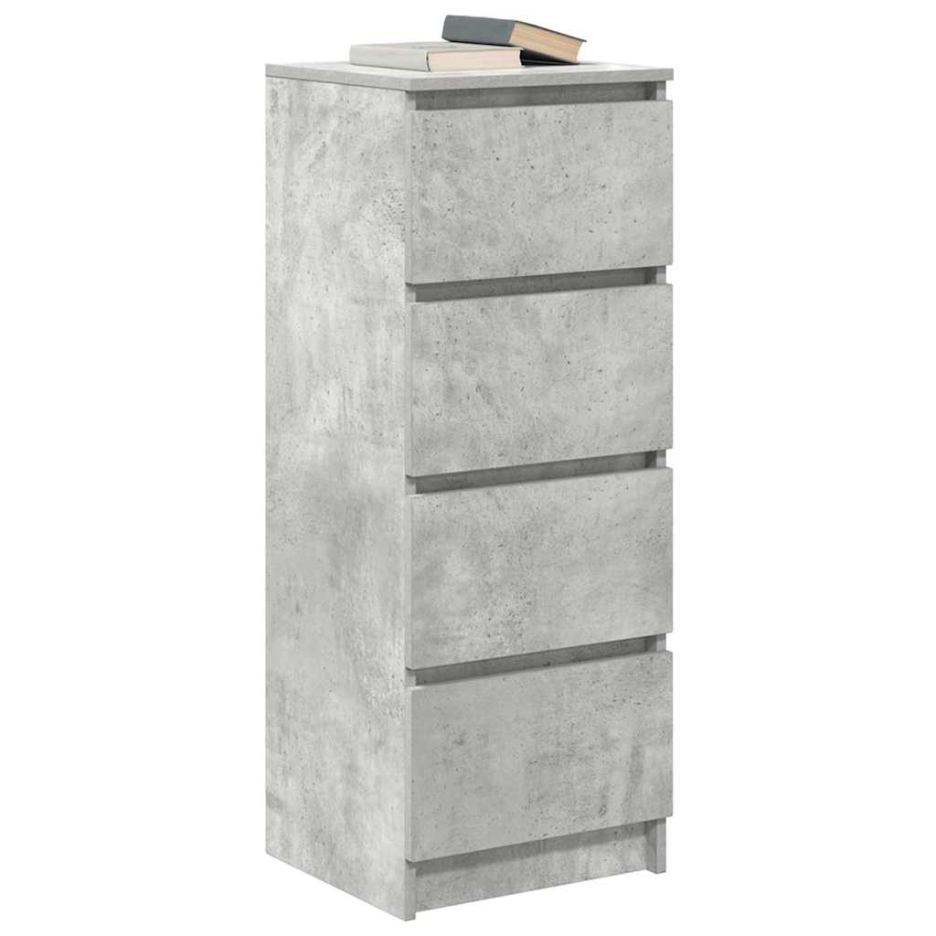Buffet gris béton 37,5x35x99 cm bois d'ingénierie - XIOS