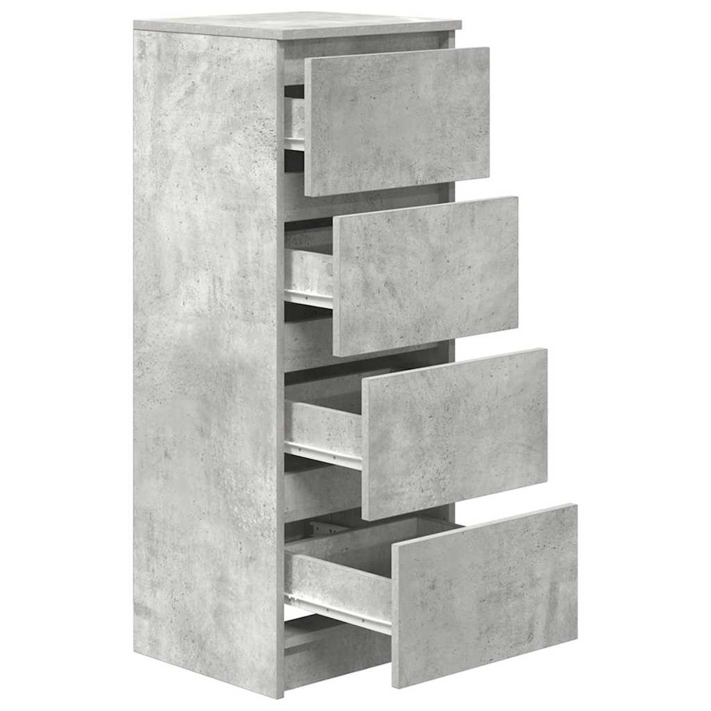Buffet gris béton 37,5x35x99 cm bois d'ingénierie - XIOS