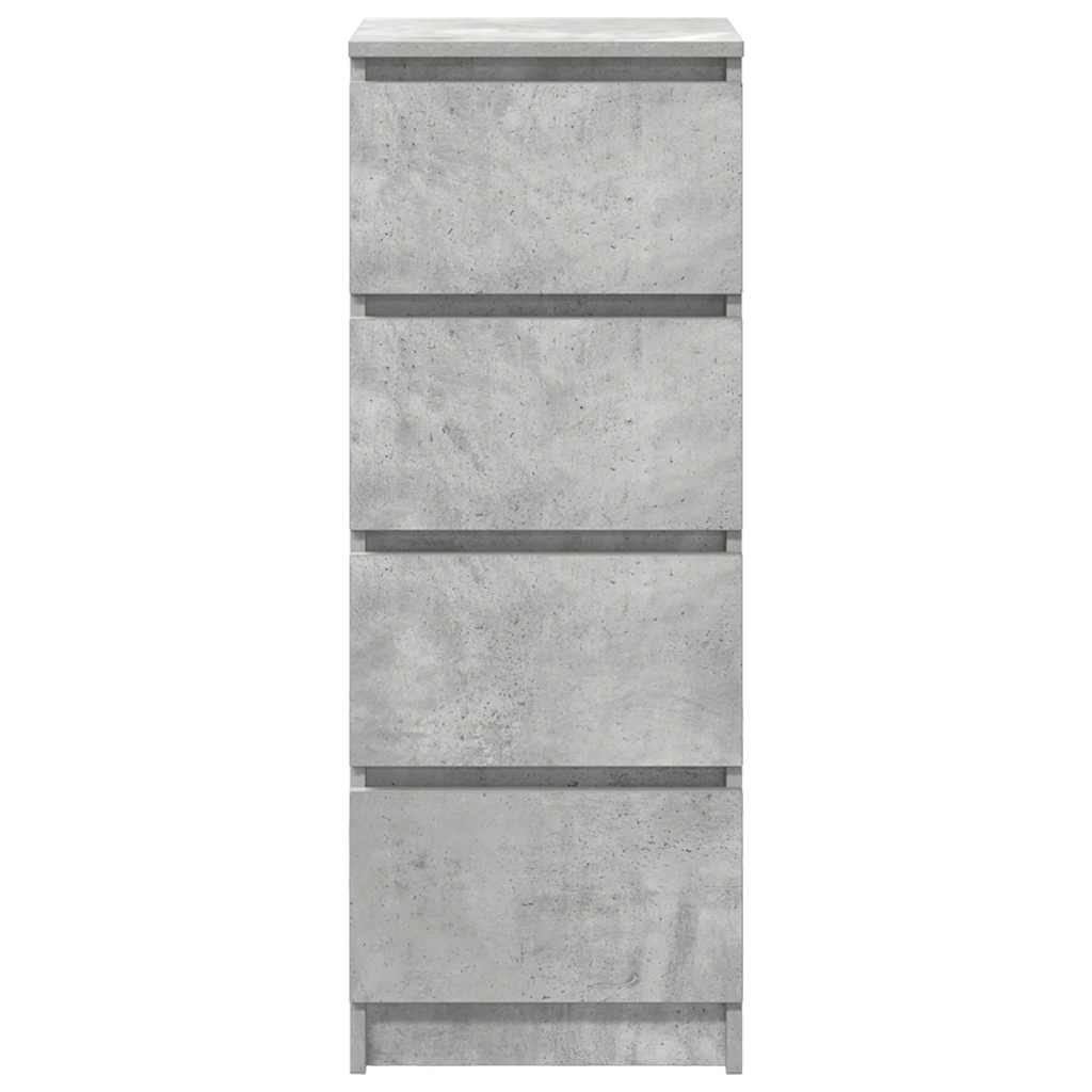 Buffet gris béton 37,5x35x99 cm bois d'ingénierie - XIOS