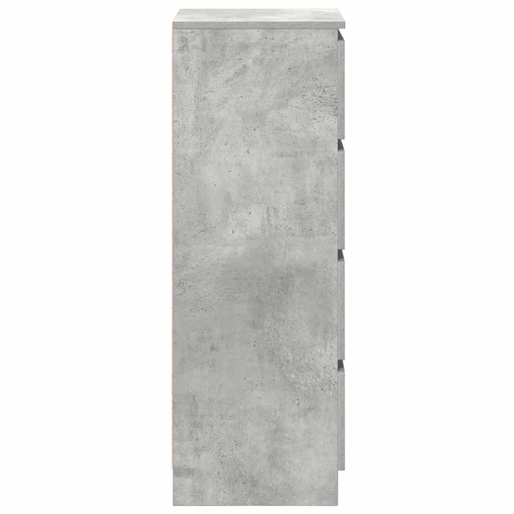 Buffet gris béton 37,5x35x99 cm bois d'ingénierie - XIOS