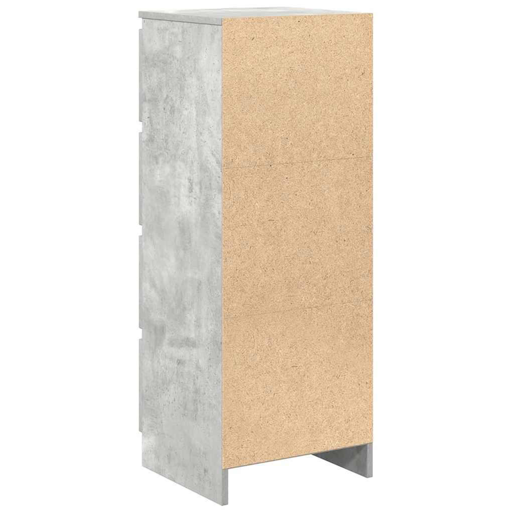 Buffet gris béton 37,5x35x99 cm bois d'ingénierie - XIOS