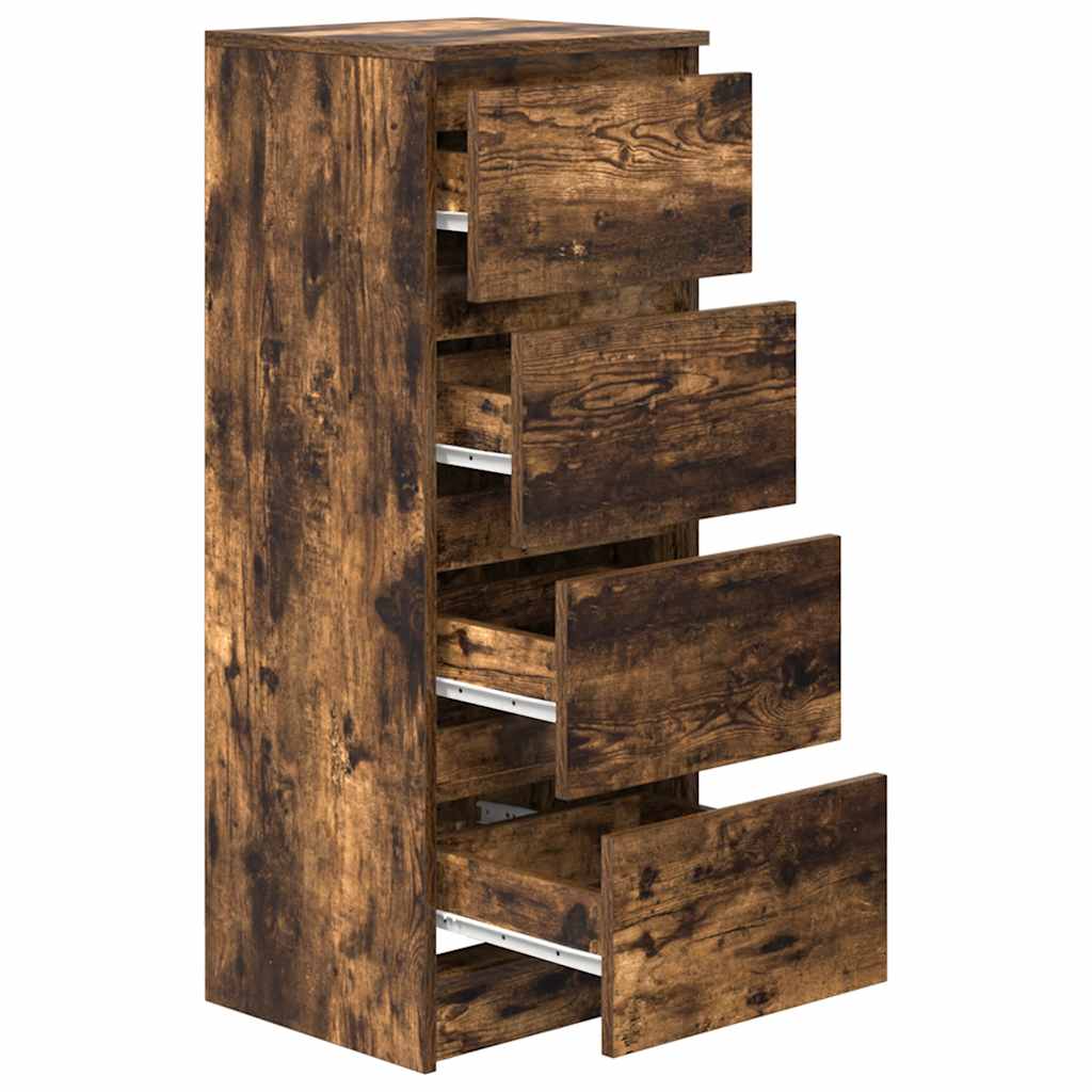 Buffet chêne fumé 37,5x35x99 cm bois d'ingénierie - XIOS