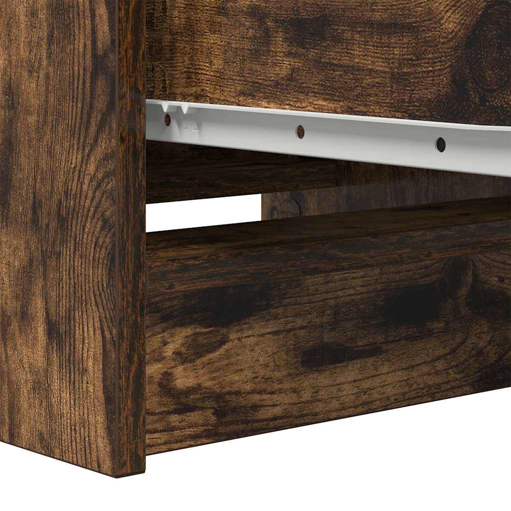 Buffet chêne fumé 37,5x35x99 cm bois d'ingénierie - XIOS