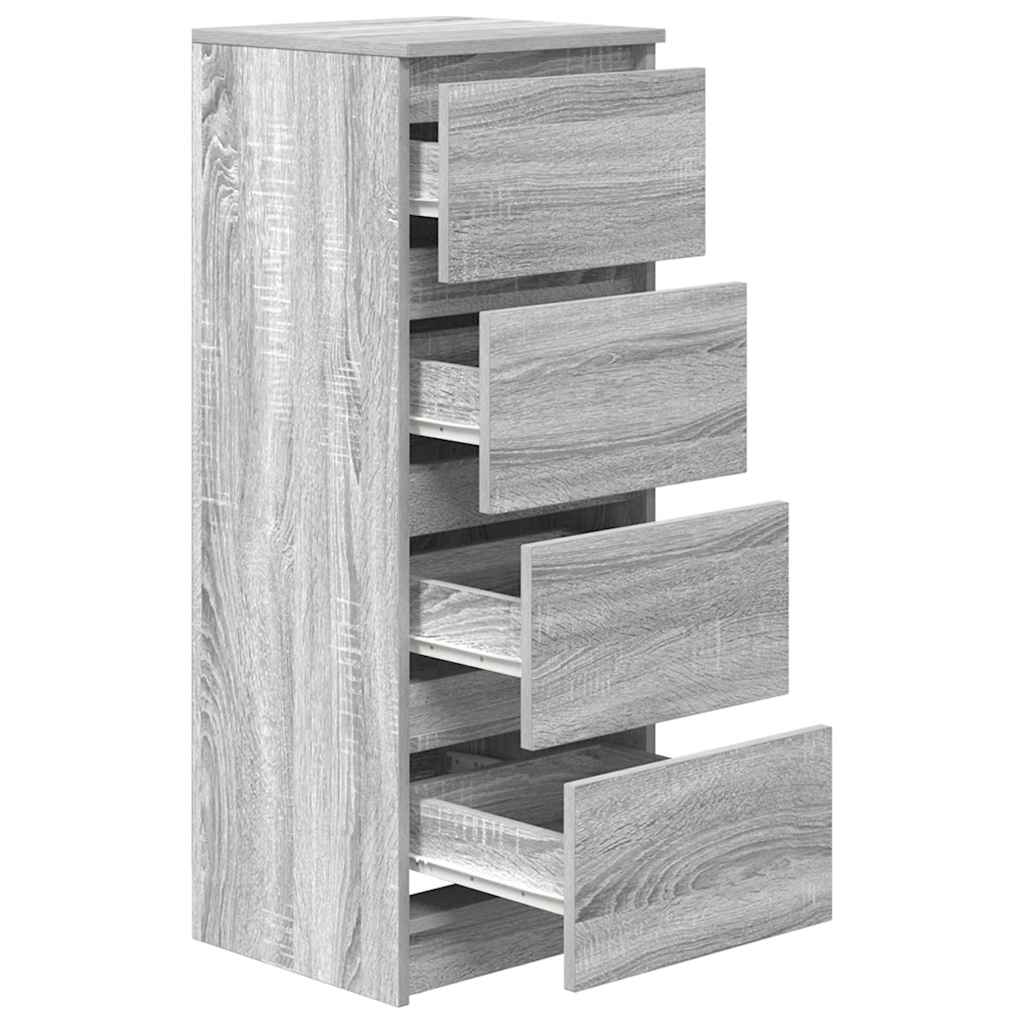 Buffet sonoma gris 37,5x35x99 cm bois d'ingénierie - XIOS
