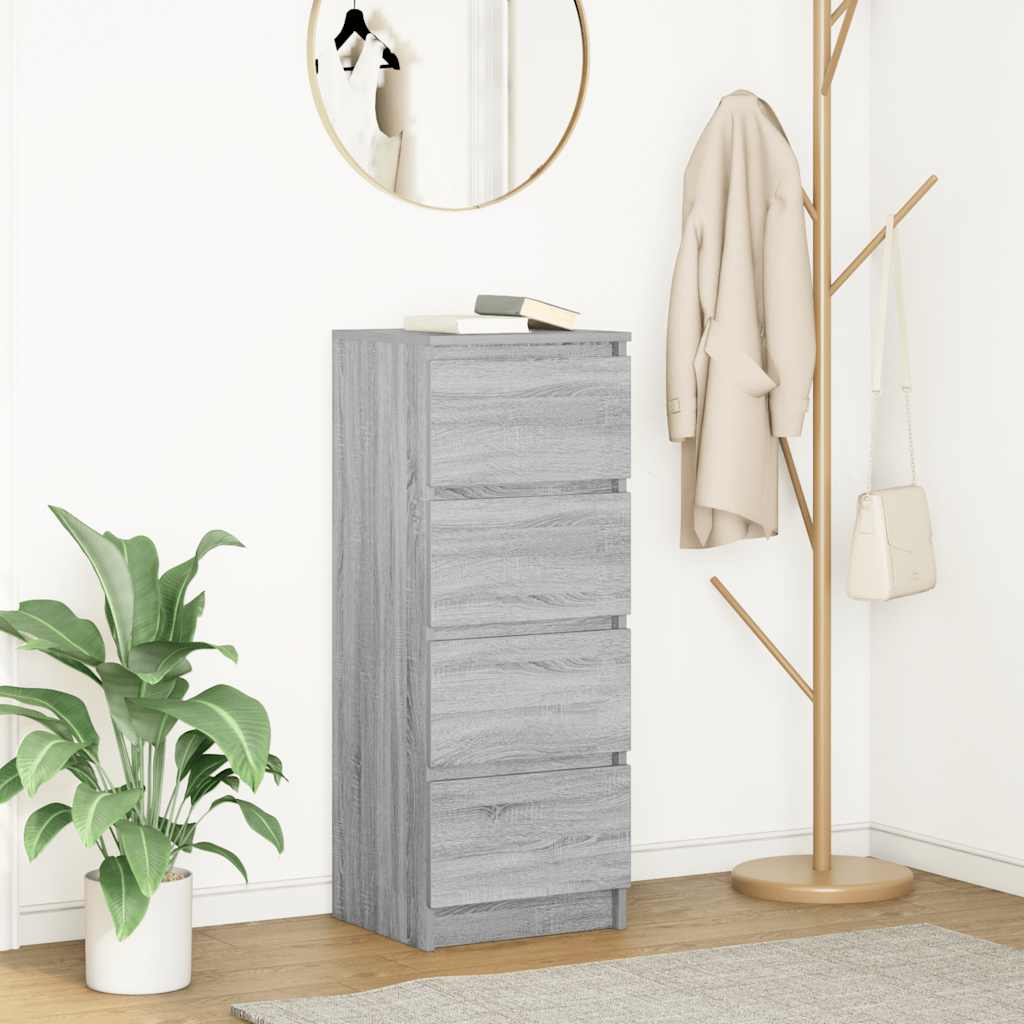 Buffet sonoma gris 37,5x35x99 cm bois d'ingénierie - XIOS