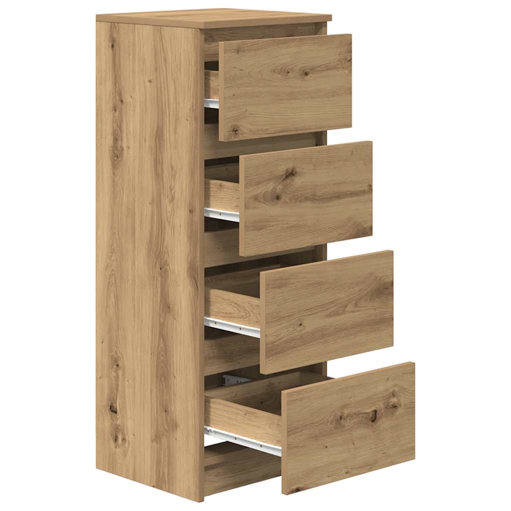 Buffet chêne artisanal 37,5x35x99 cm bois d'ingénierie - XIOS