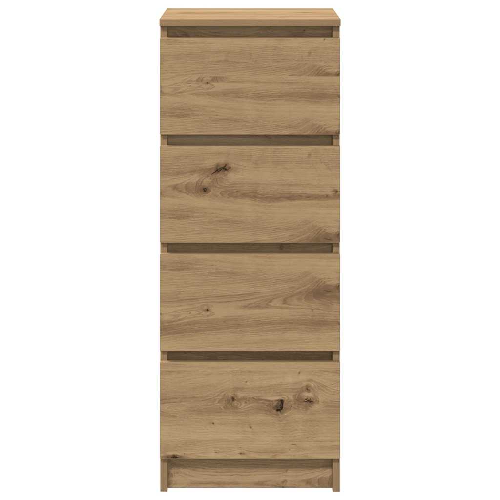 Buffet chêne artisanal 37,5x35x99 cm bois d'ingénierie - XIOS