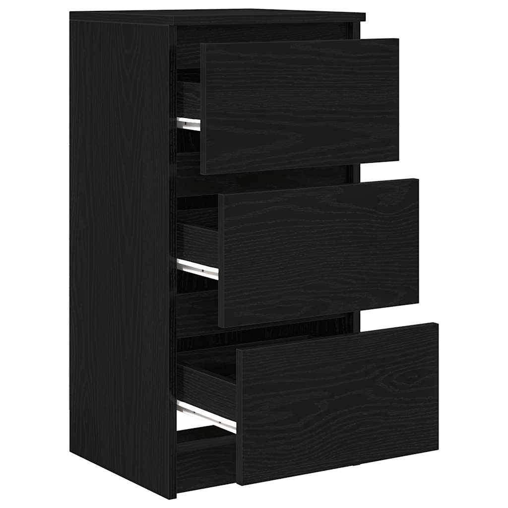 Buffet chêne noir 37,5x35x76 cm bois d'ingénierie - XIOS