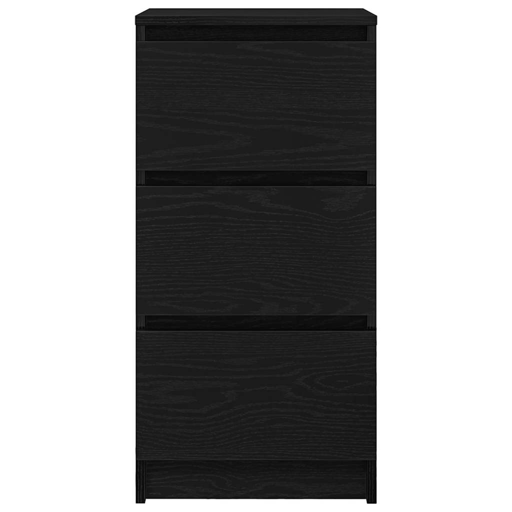 Buffet chêne noir 37,5x35x76 cm bois d'ingénierie - XIOS