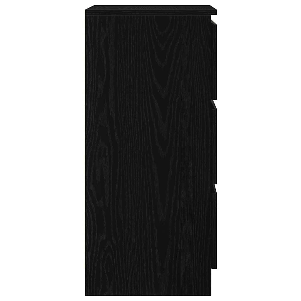 Buffet chêne noir 37,5x35x76 cm bois d'ingénierie - XIOS