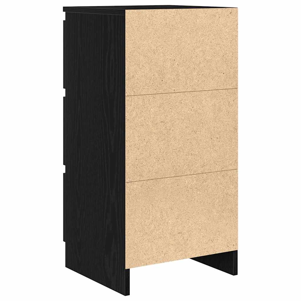 Buffet chêne noir 37,5x35x76 cm bois d'ingénierie - XIOS