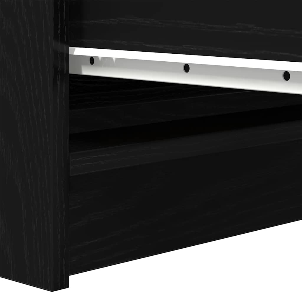 Buffet chêne noir 37,5x35x76 cm bois d'ingénierie - XIOS
