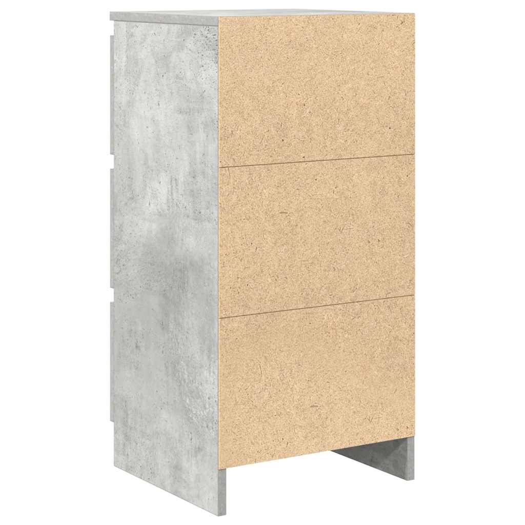 Buffet gris béton 37,5x35x76 cm bois d'ingénierie - XIOS