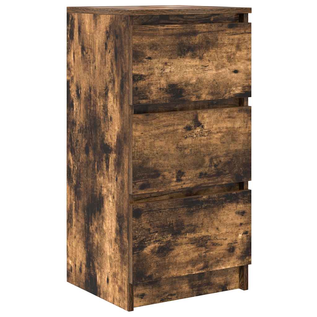 Buffet chêne fumé 37,5x35x76 cm bois d'ingénierie - XIOS