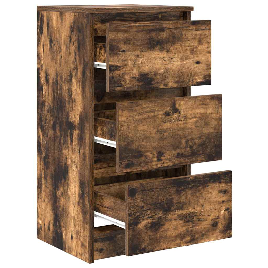 Buffet chêne fumé 37,5x35x76 cm bois d'ingénierie - XIOS